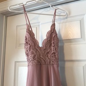 MADALYN BLUSH LACE MAXI DRESS